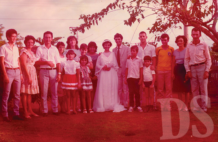 Casamento da filha Maria Carmelita, em 1983. 