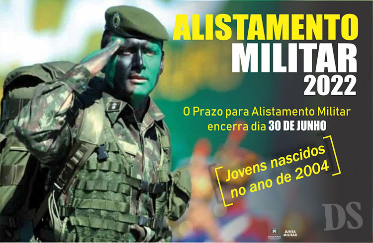 Prazo do Alistamento Militar para jovens que completam 18 anos em 2022  termina na quinta (30)