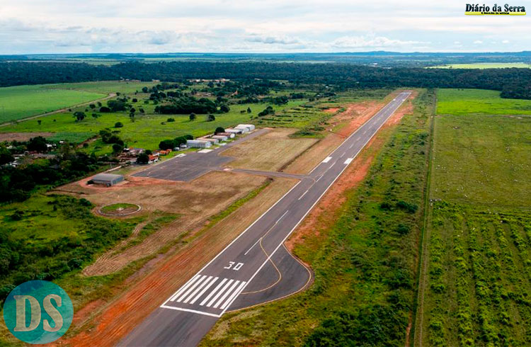 Uma das obras foi a do Aeroporto Municipal de Juara (FOTO: Daniel Berigo/Secom-MT)