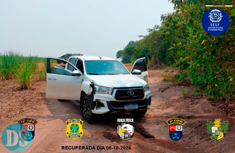 Hilux foi roubada em Rondonópolis