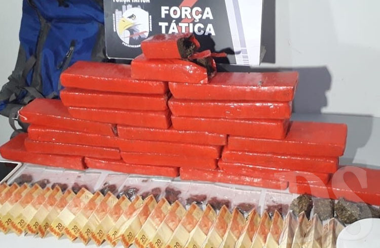 Em poucas horas, Força Tática apreende 18 kg de maconha em Tangará de Serra