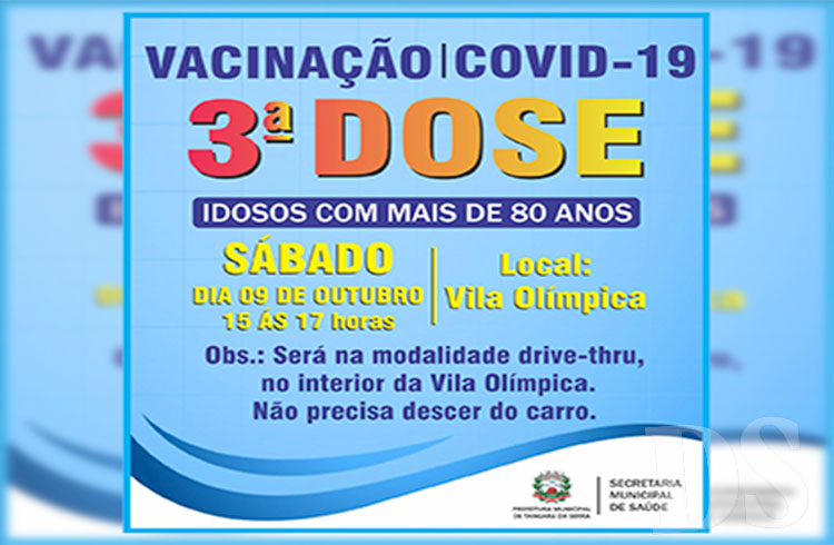 TANGARÁ DA SERRA – Município aplicará 3ª dose em idosos e trabalhadores da saúde