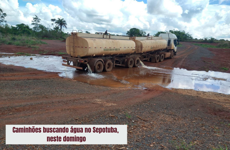 ABASTECIMENTO – Caminhões-pipa reforçam enfrentamento à seca em Tangará da Serra