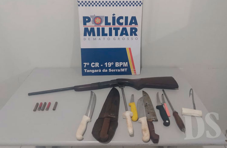 TANGARÁ DA SERRA – Suspeito é preso pela Polícia Militar após roubo de animais em propriedade rural