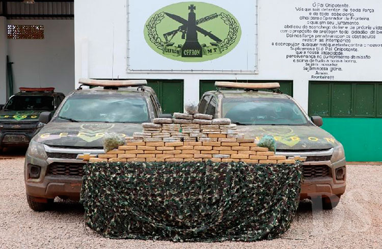 EM CÁCERES – Gefron apreende carga de pasta base de cocaína de R$ 1,3mi