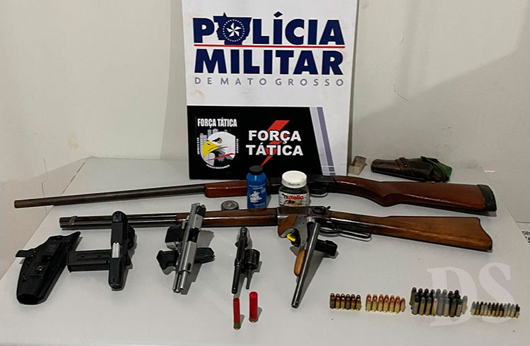 TANGARÁ DA SERRA – Força Tática apreende seis armas de fogo em Assentamento