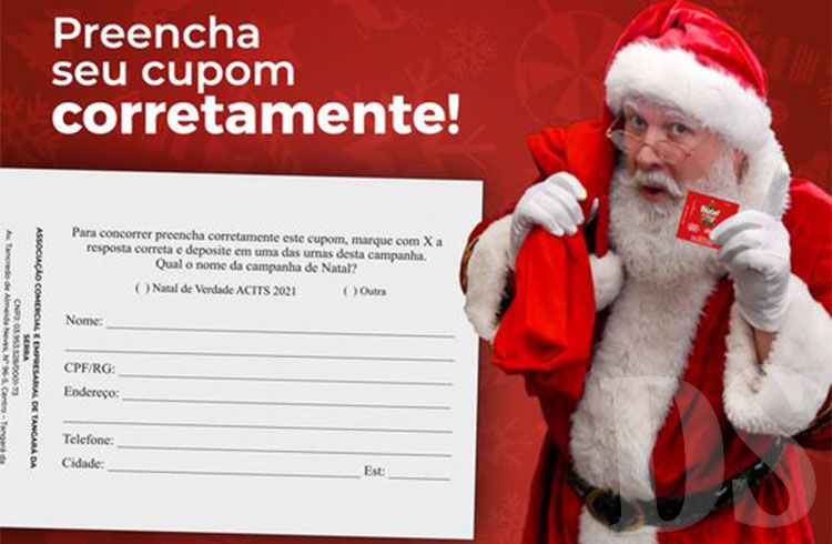 Sorteio da Campanha “Natal de Verdade Acits” acontece nesta quinta-feira