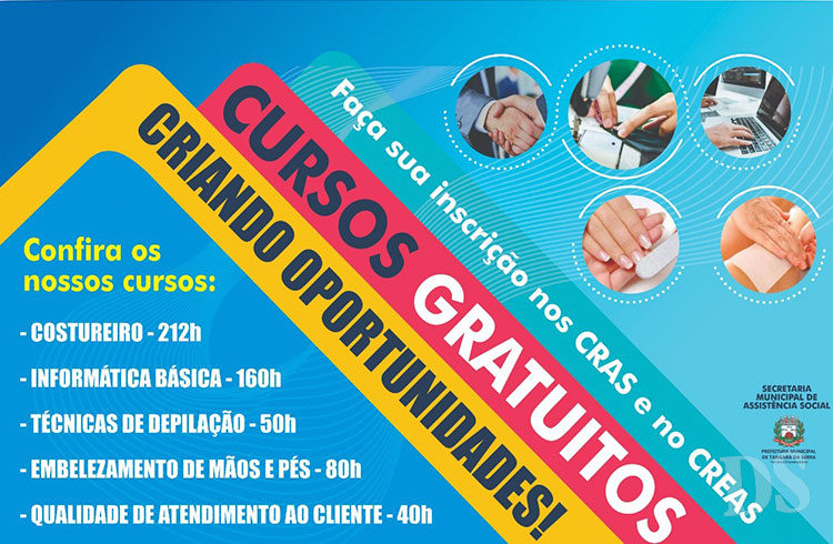 GRATUITOS – Abertas inscrições para cursos de qualificação profissional