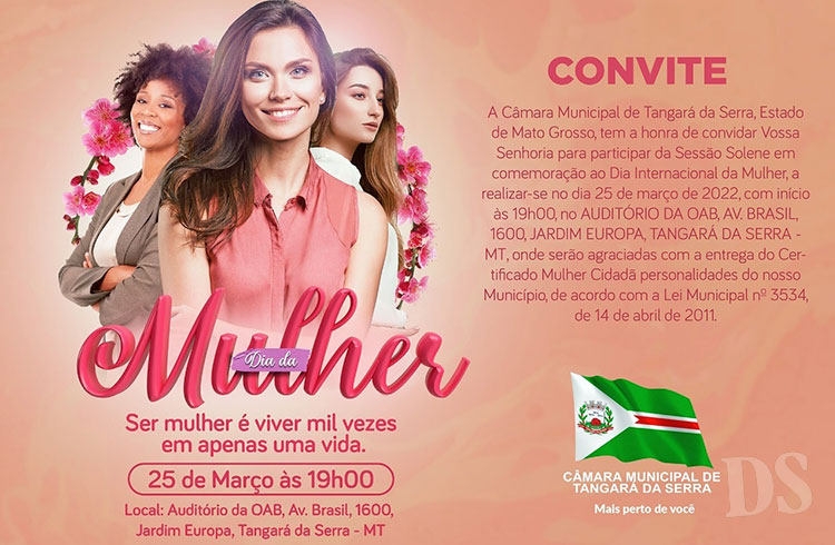 HOMENAGEM – 42 mulheres receberão título de ‘Mulher Cidadã’ da Câmara Municipal