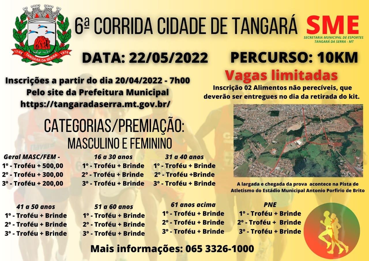 NESTE DOMINGO – Alison e Emanoelly são campeões da Corrida Cidade de Tangará