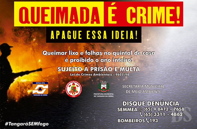 MEIO AMBIENTE – Prefeitura intensifica campanha de conscientização às queimadas urbanas