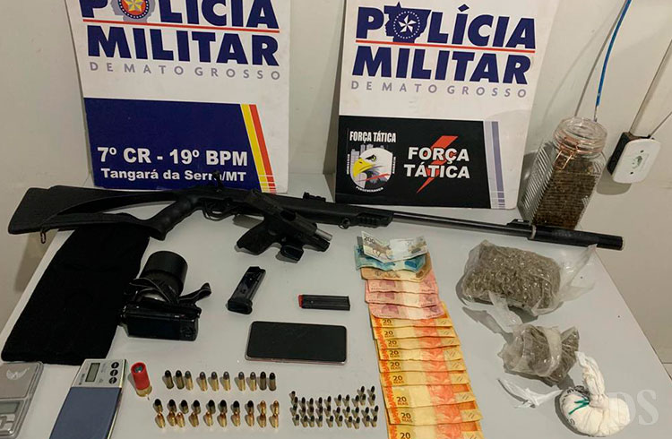 TANGARÁ DA SERRA – Polícia Militar prende suspeito de envolvimento com o PCC e com recentes homicídios em Tangará