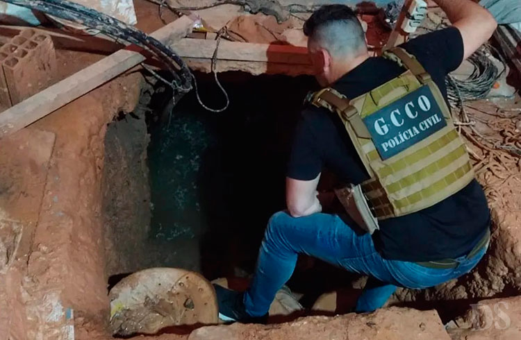 CUIABÁ – Presos por túnel em direção à penitenciária trabalhavam com escavação em garimpo