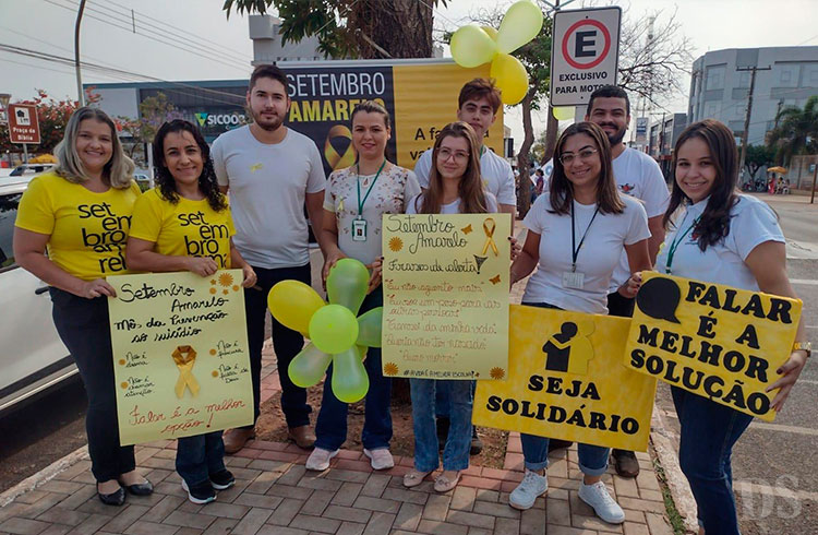 TANGARÁ DA SERRA – Setembro Amarelo encerrado com panfletagem no centro