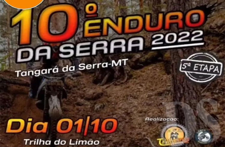 NESTE SÁBADO - Trilheiros da Serra participam da 5ª Etapa do Campeonato de Enduro Fim de Tangará da Serra
