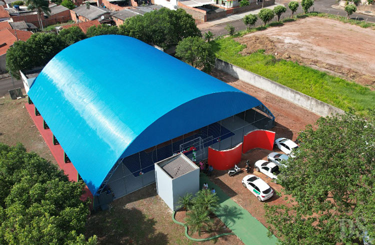 TANGARÁ DA SERRA – Município reinaugura quadra Poliesportiva do Jardim Rio Preto
