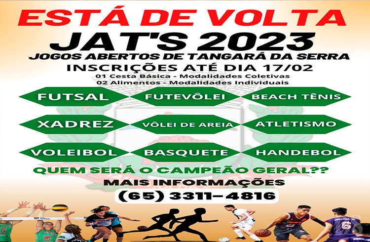JAT’S 2023 – Município retoma Jogos Abertos de Tangará