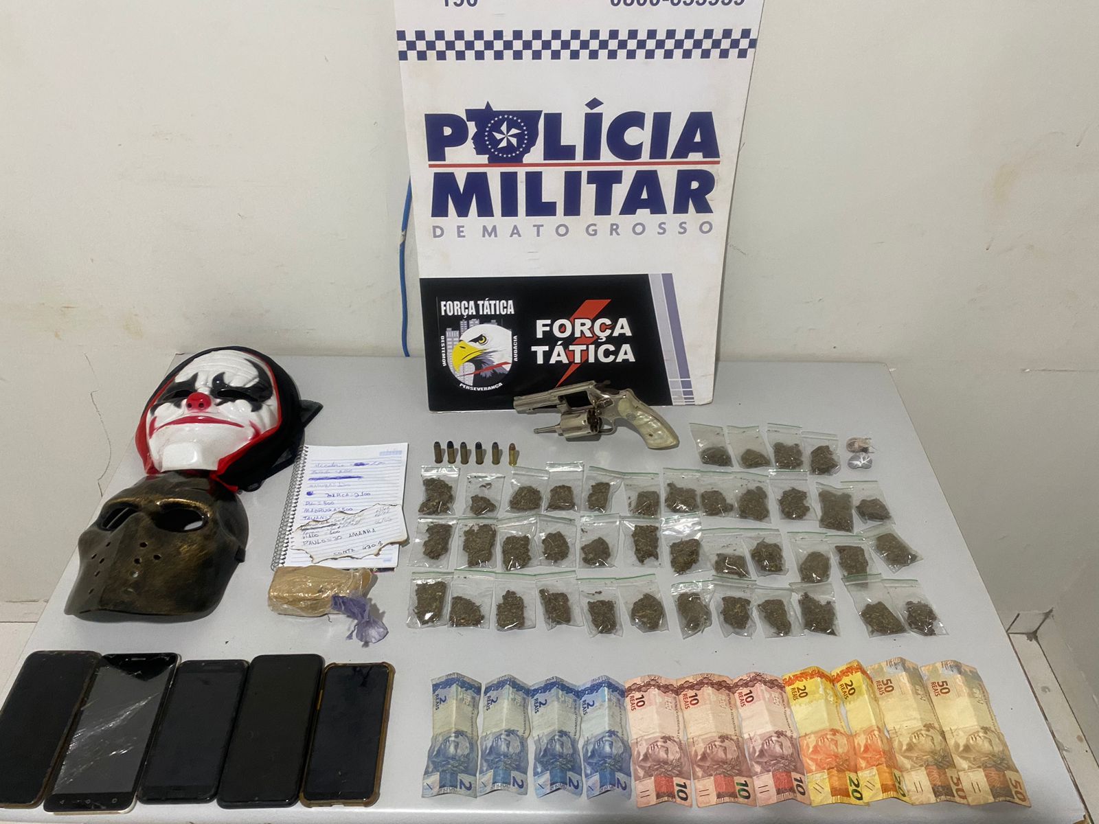 Tangará da Serra - PM desmantela grupo criminoso que se preparava para cometer assaltos e homicídios
