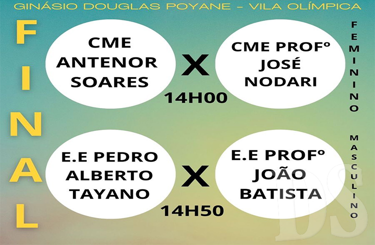 ÚLTIMA FINAL - Jogos Escolares encerram nesta segunda-feira com finais do Futsal