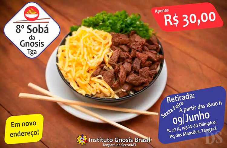 DIAS 8 E 9 DE JUNHO – Gnosis Tangará da Serra promove 6ª Feirinha Esotérica e Gastronômica nesta quinta e sexta