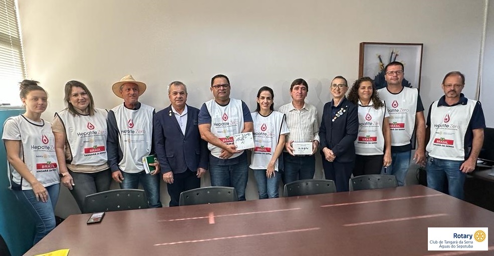 HEPATITE ZERO - Rotary Tangará Águas do Sepotuba repassa ao município 3,8 mil kits de testagem para Hepatites