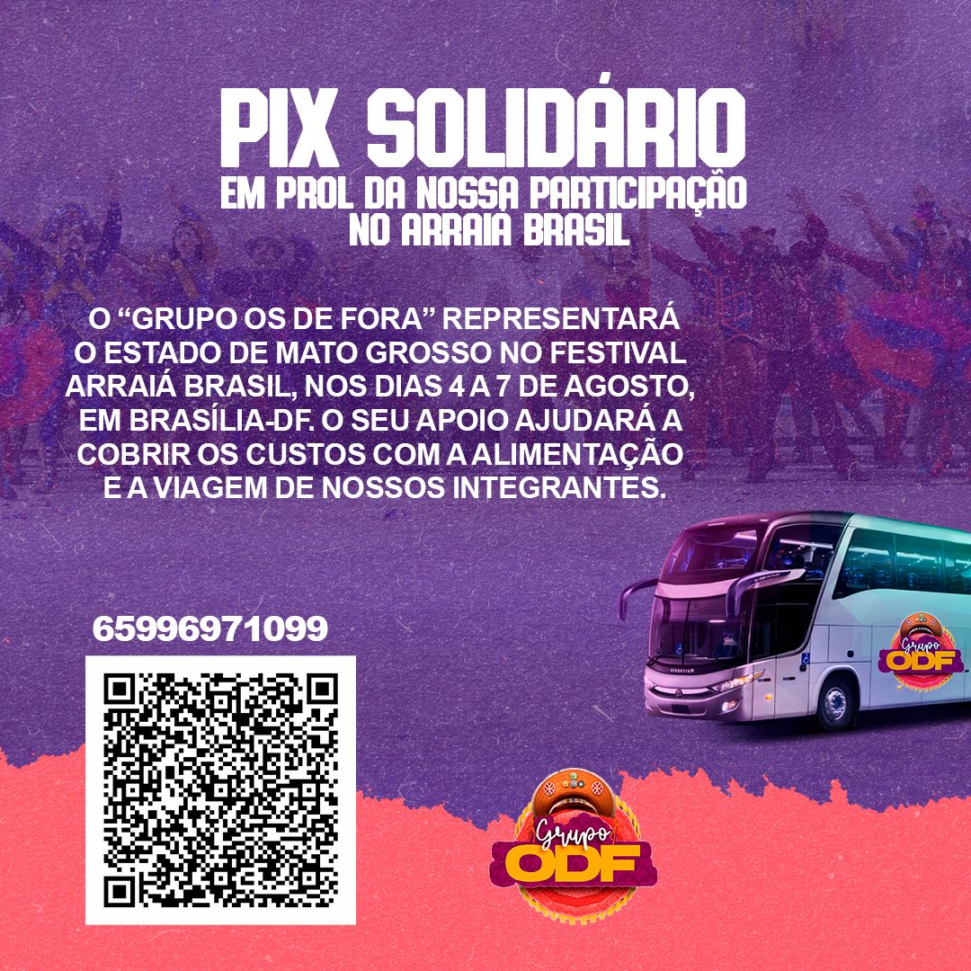 Grupo Os De Fora lança Pix Solidário para custear viagem a Brasília