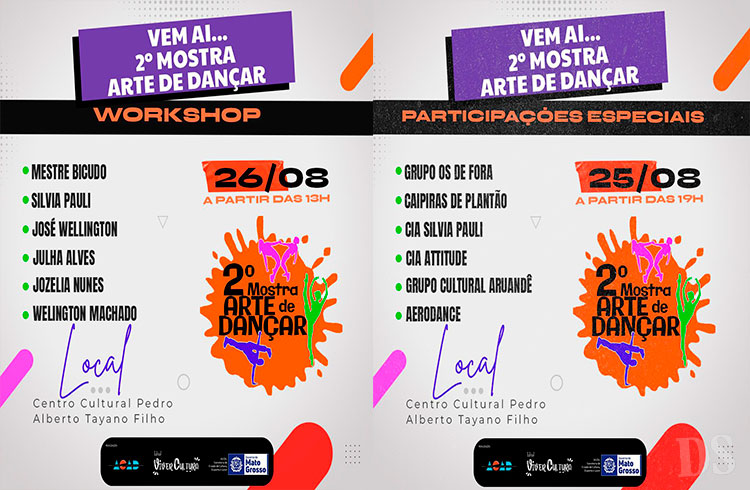 APRESENTAÇÕES E WORKSHOP – Tangará da Serra recebe 2ª Mostra Arte de Dançar