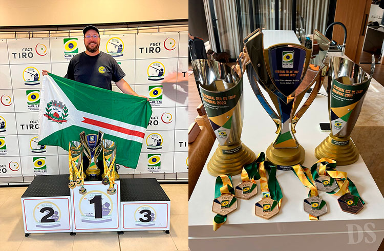 CAMPEÃO GERAL – Murilo Nicolli se destaca em Campeonato Nacional de Tiro Esportivo