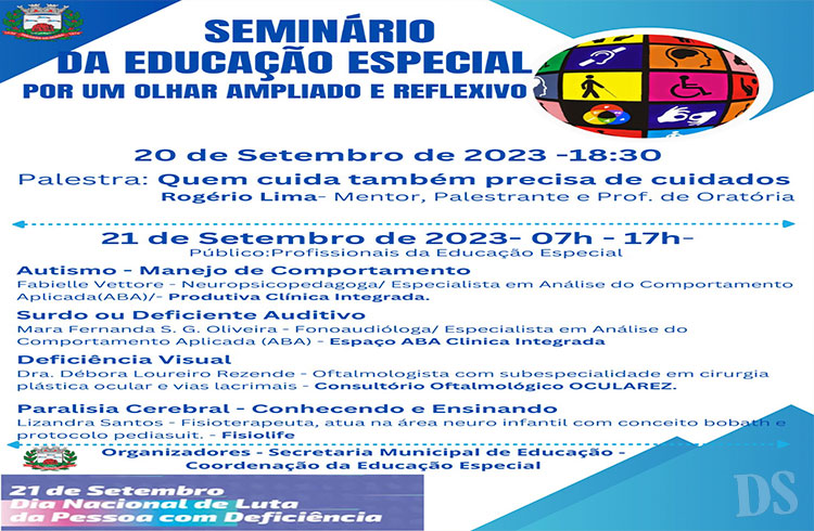 NESTA QUARTA E QUINTA – Semec realiza Seminário de Educação Especial para profissionais de Tangará