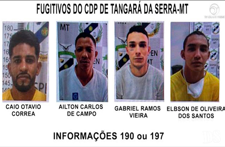 TANGARÁ DA SERRA – Aeronave e cães dão reforço em operação de captura a fugitivos do CDP
