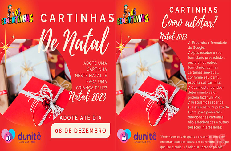 NATAL DIFERENTE – Sementinhas realiza projeto ‘Adote uma Cartinha de Natal’