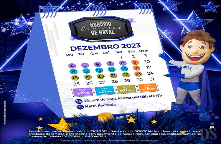 HORÁRIO ESPECIAL – Comércio de Tangará da Serra permanecerá aberto até às 21h