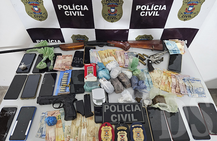 OPERAÇÃO PIRAMÍDIO - Polícia Civil cumpre 20 ordens judiciais contra traficantes e lideranças de facção criminosa em Diamantino