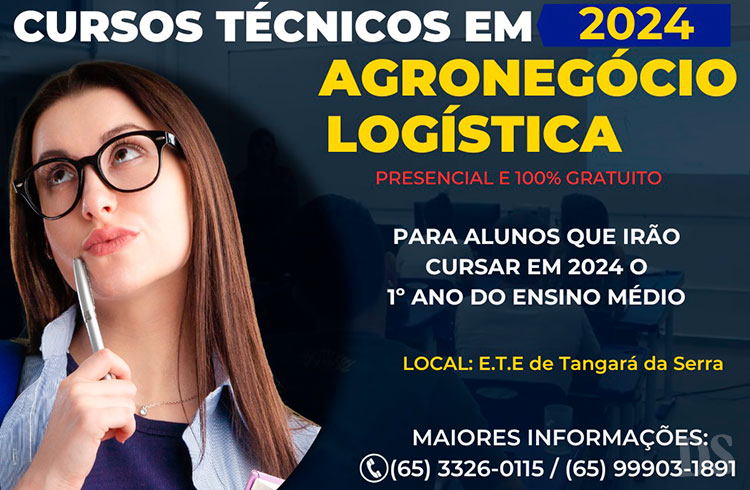 SORTEIO – Abertas matrículas para Ensino Médio Técnico em Tangará da Serra