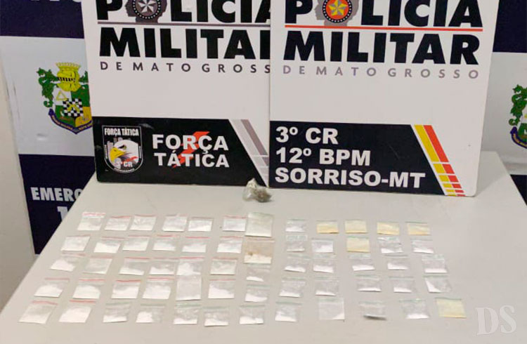 EM SORRISO – Denúncias levam Força Tática de Tangará e Sorriso até mulher que traficava em praça