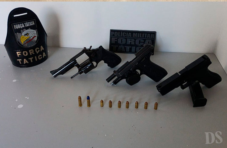 JARDIM RIO PRETO – Força Tática apreende adolescente, prende homem e armas em Tangará da Serra