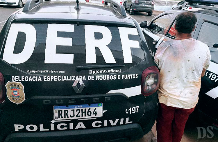 EM TANGARÁ DA SERRA – Suspeito de vários furtos em construções é preso pela Derf