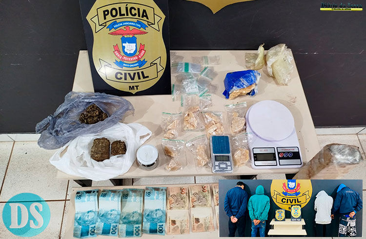 Combate efetivo – Após monitoramento, Polícia Civil prende quatro suspeitos de tráfico de drogas no Barcelona