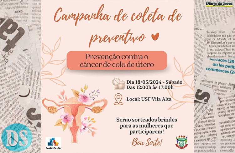VILA ALTA – Unidade de Saúde realiza coleta de preventivo neste sábado