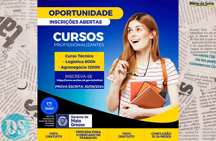 TANGARÁ DA SERRA – Escola Técnica abre inscrições para cursos profissionalizantes no 2º semestre