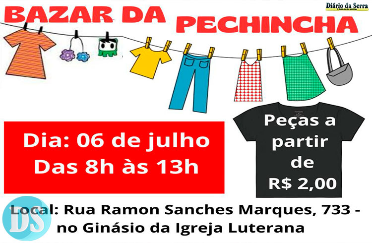 Bazar da Pechincha da Igreja Evangélica de Confissão Luterana acontece neste sábado