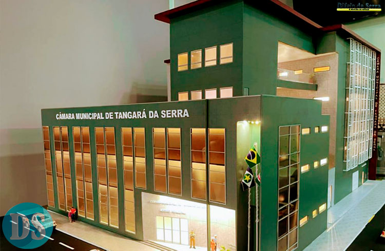 TANGARÁ DA SERRA – Maquete do novo prédio da Câmara pode ser visitada na sede do Legislativo