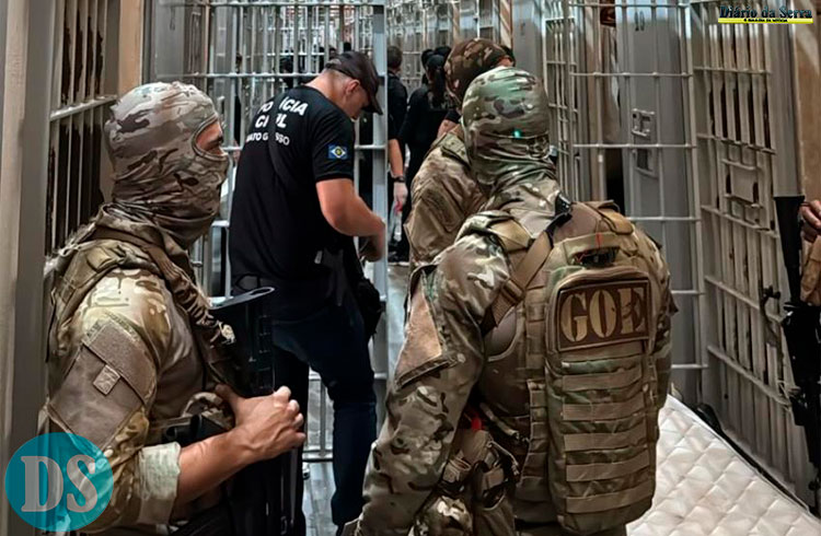 RAIO LIMPO – Forças de segurança de MT fazem operação na Penitenciária Central do Estado