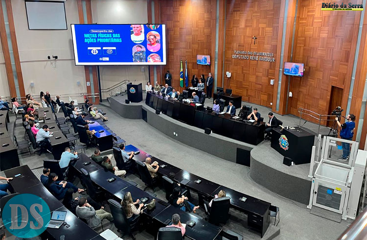 NA ASSEMBLEIA LEGISLATIVA – Governo de MT apresenta cumprimento de metas de bens e serviços entregues no primeiro semestre 2024