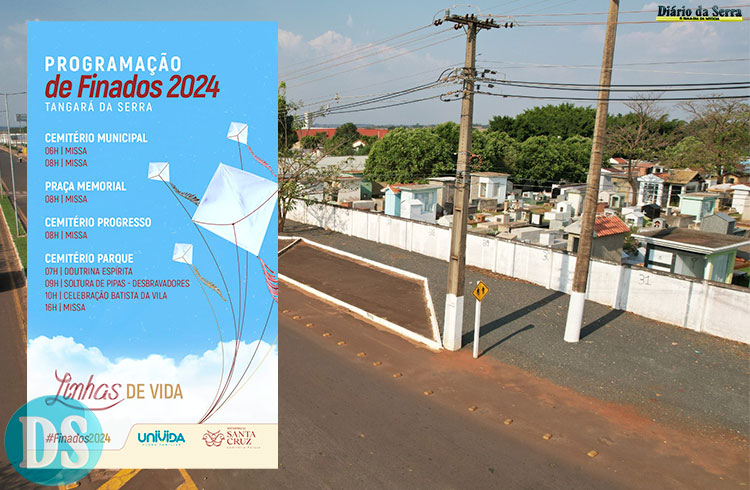 NESTE SÁBADO – Celebrações de Finados iniciam às 6h no Cemitério Jardim da Paz