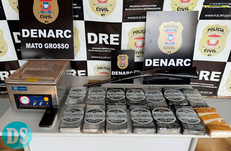 EM NOSSA SENHORA DO LIVRAMENTO – Polícia Civil apreende 14 tabletes de cloridrato de cocaína enterrados em chácara