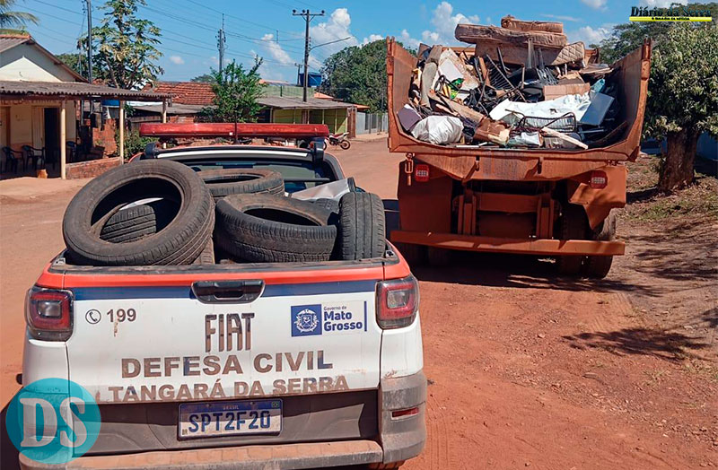 DESCARTE INDEVIDO – Mutirão de limpeza retira 1,5 tonelada de resíduos no distrito de São Jorge