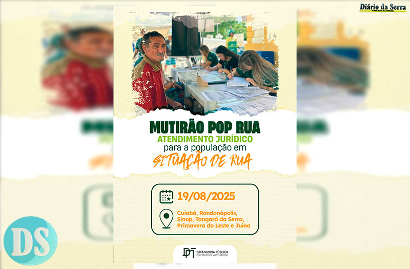 MUTIRÃO POP RUA – Defensoria Pública realiza atendimento jurídico e social para pessoas em situação de rua