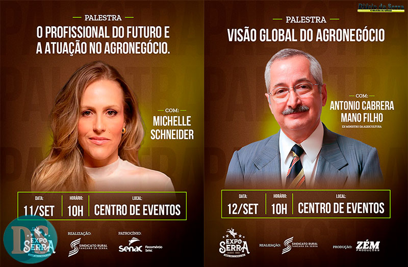 EXPOSERRA 2025 – Sindicato Rural lança ‘Dias de Negócios’ com palestras de grandes nomes do agronegócio e inovação