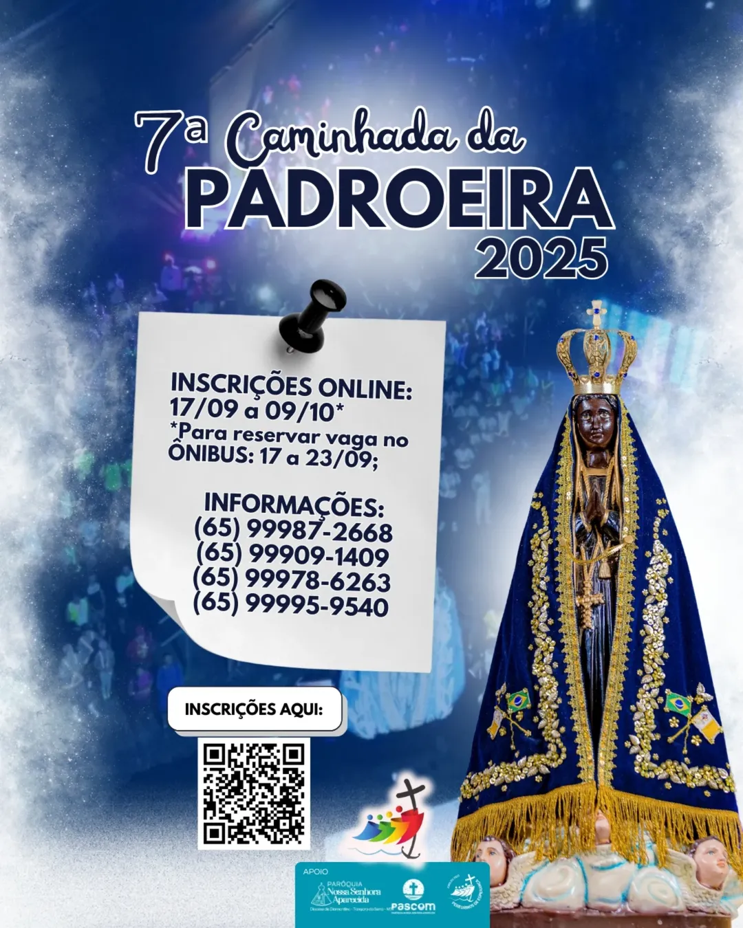 PEREGRINAÇÃO - Inscrições para 7ª Caminhada da Padroeira estão abertas até 9 de outubro